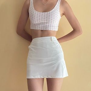White Bear White Golf Mini Skirt
